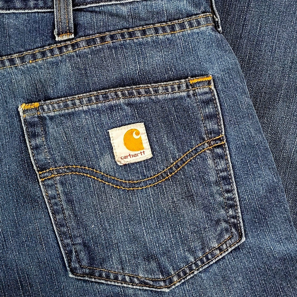 Carhartt Mens Relaxed Fit Holter Jeans 38 X 31.5 Denim Western Workwear Cowboy - Picture 6 of 11